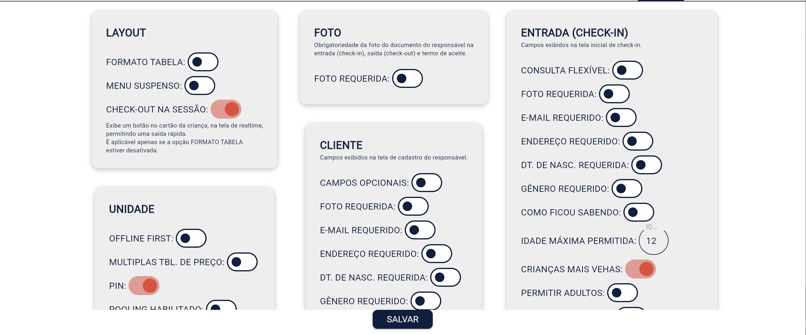 Configurações